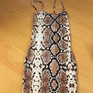 Snake skin mini dress (never worn)